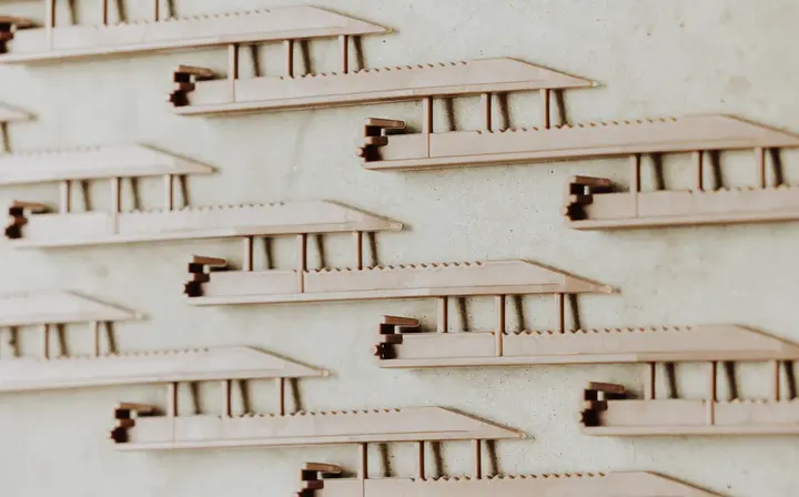 Biodegradable Stakes on a wall